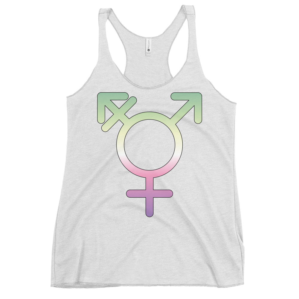 Transgender Symbol - Genderfae Pride Women's Racerback Tank