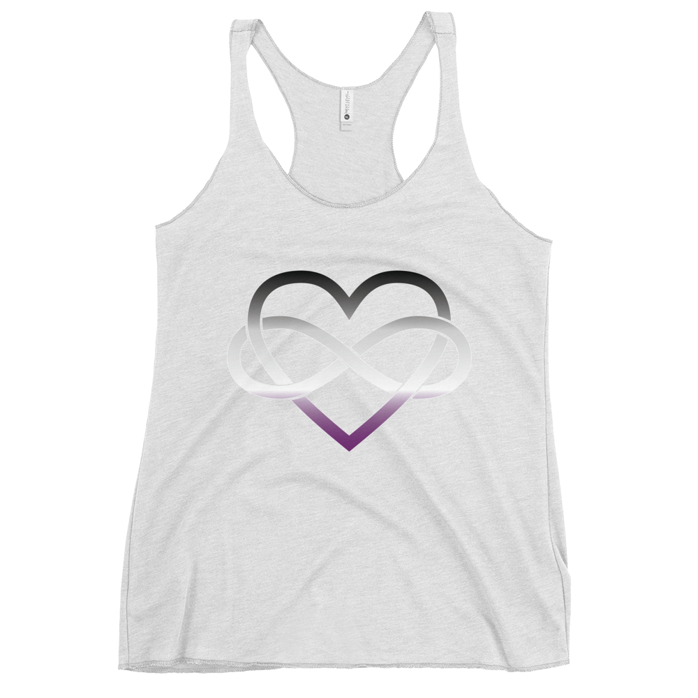 Polyamory Infinity Heart - Asexual/Demisexual Women's Racerback Tank