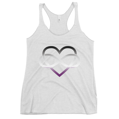 Polyamory Infinity Heart - Asexual/Demisexual Women's Racerback Tank