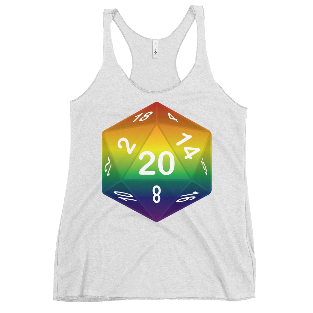 Pride Dice - Rainbow Women's Racerback Tank