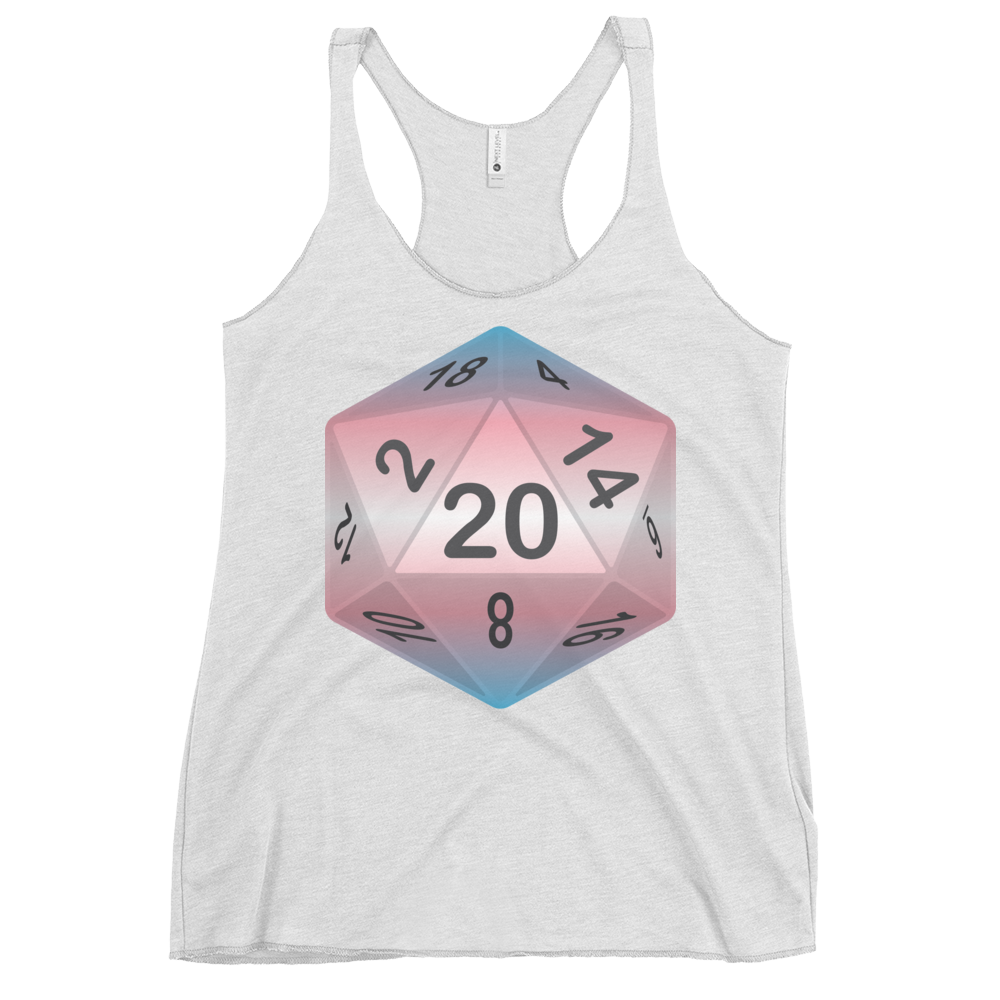 Pride Dice - Transgender Women's Racerback Tank