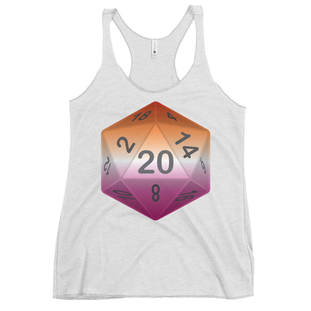 Pride Dice - Lesbian Women's Racerback Tank