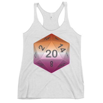 Pride Dice - Lesbian Women's Racerback Tank