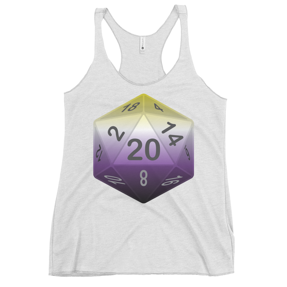 Pride Dice - Non-binary Women's Racerback Tank