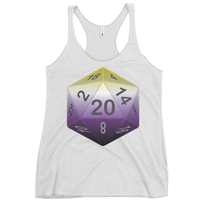 Pride Dice - Non-binary Women's Racerback Tank