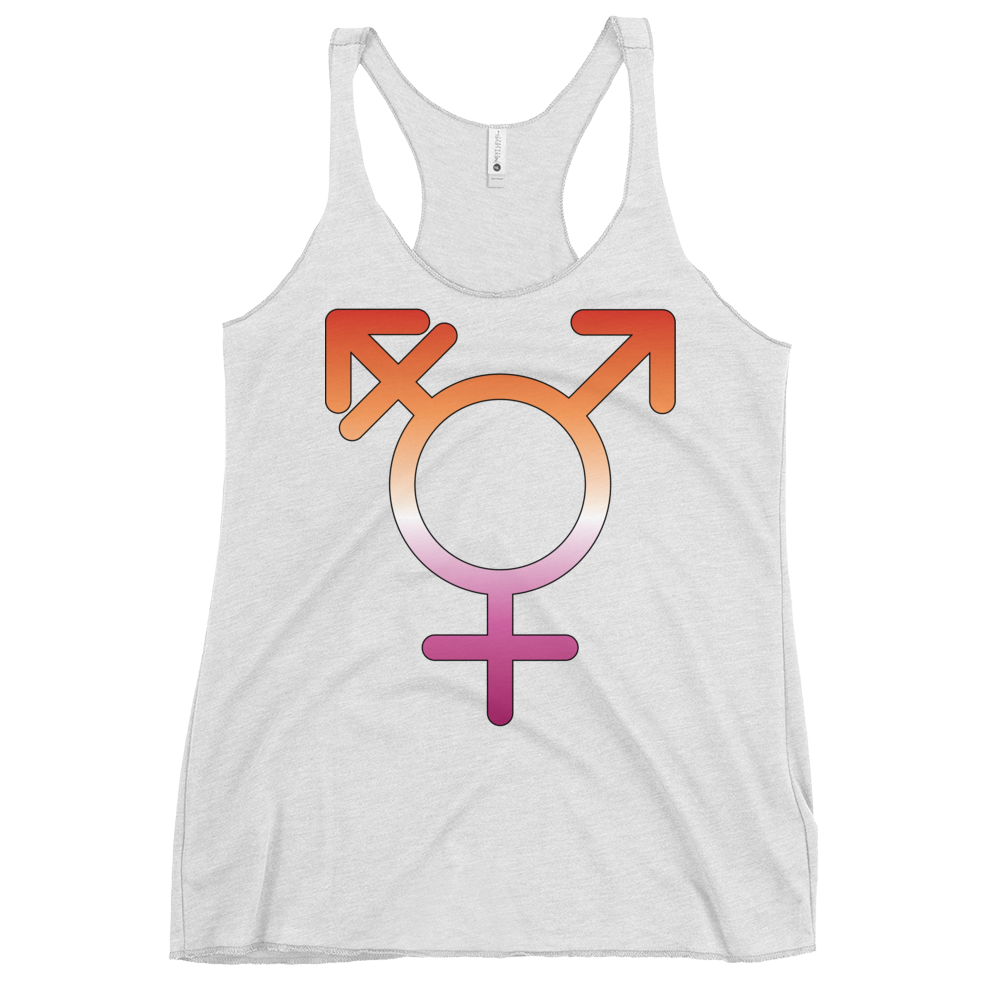 Transgender Symbol - Lesbian Pride Women's Racerback Tank