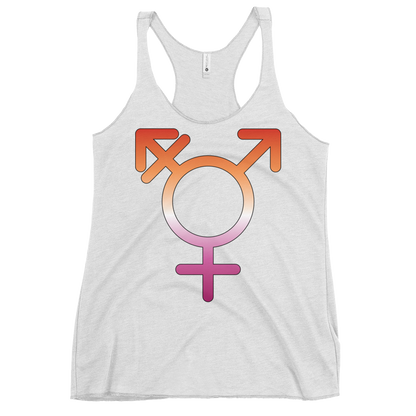 Transgender Symbol - Lesbian Pride Women's Racerback Tank