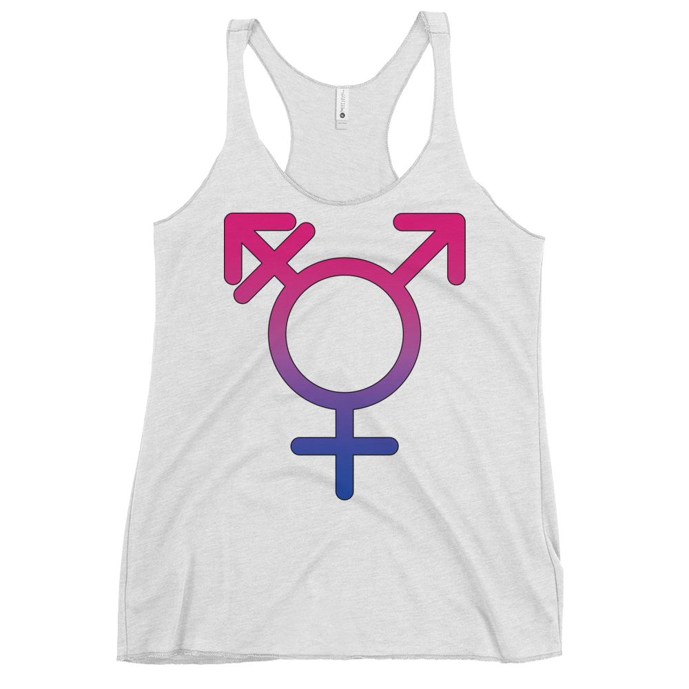 Transgender Symbol - Bisexual Pride Women's Racerback Tank