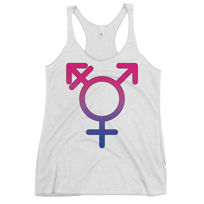 Transgender Symbol - Bisexual Pride Women's Racerback Tank