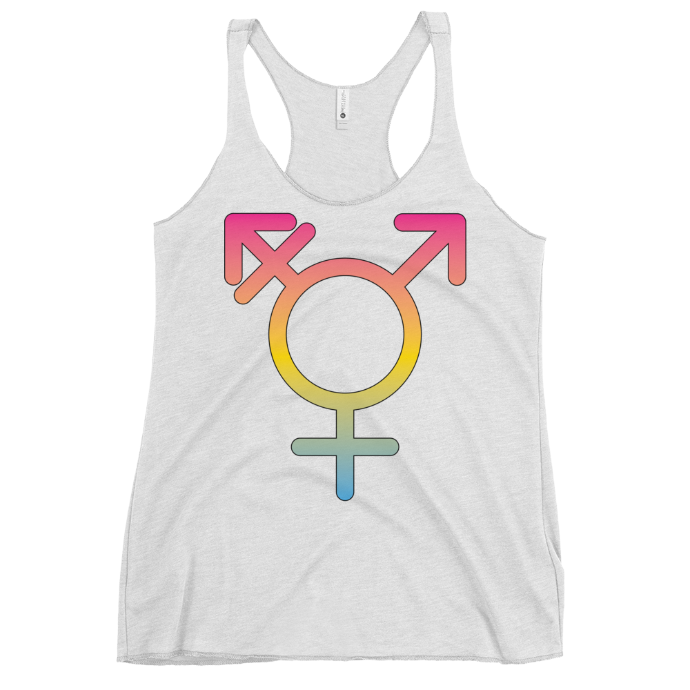 Transgender Symbol - Pansexual Pride Women's Racerback Tank