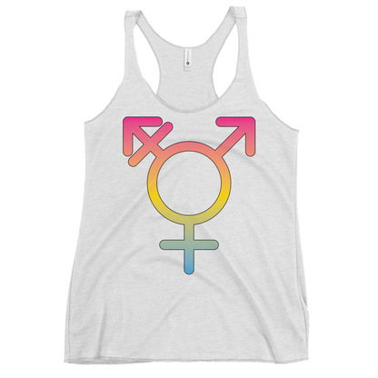 Transgender Symbol - Pansexual Pride Women's Racerback Tank