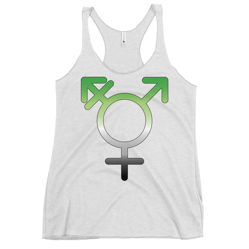 Transgender Symbol - Aromantic Pride Women's Racerback Tank