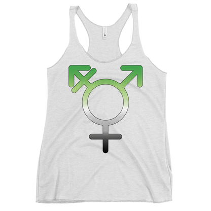 Transgender Symbol - Aromantic Pride Women's Racerback Tank