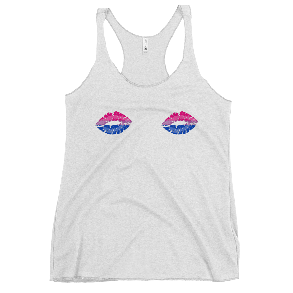 Bi Boob Kisses Women's Racerback Tank