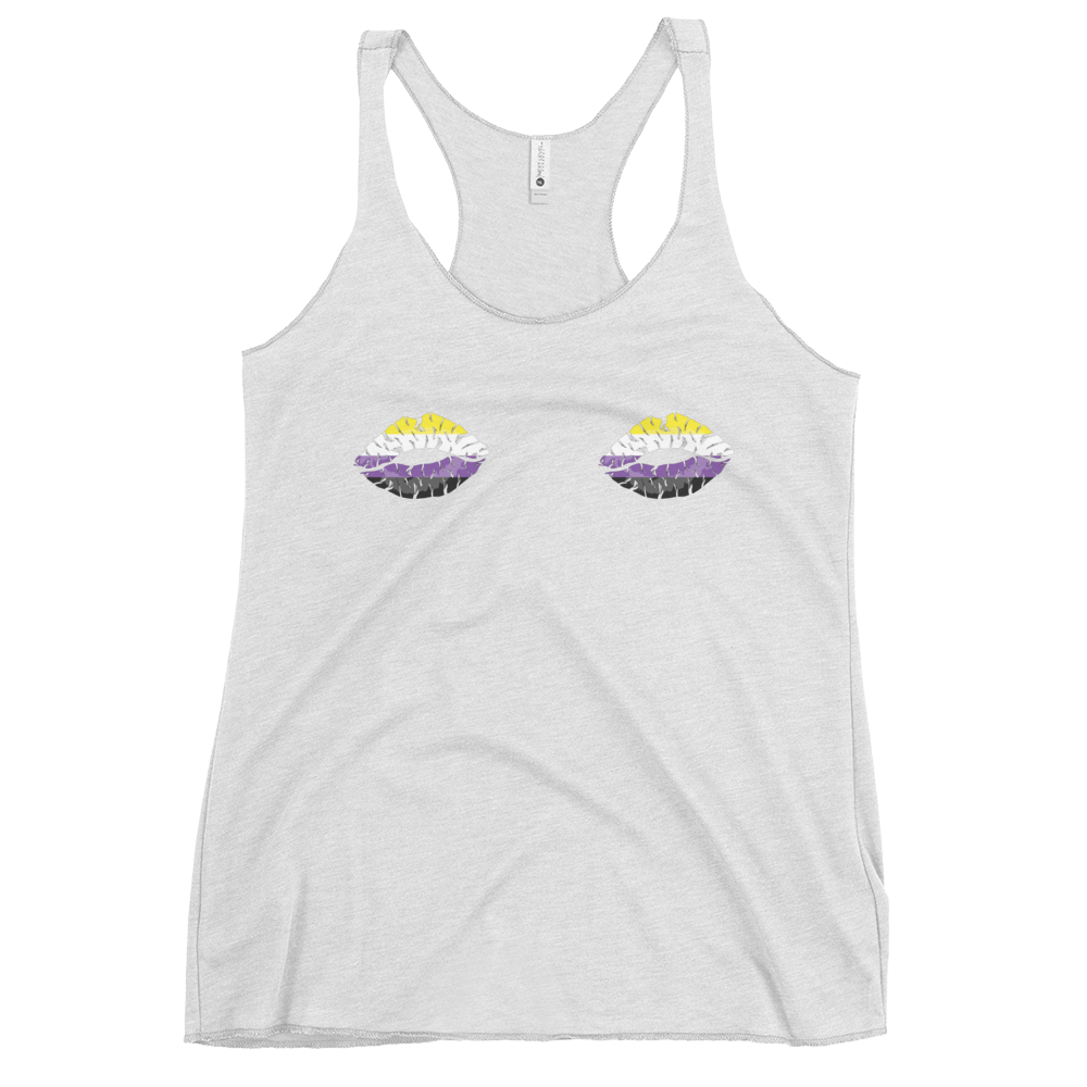 Enby Boob Kisses Women's Racerback Tank