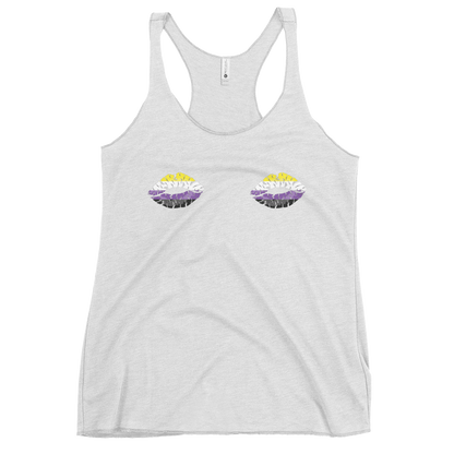 Enby Boob Kisses Women's Racerback Tank