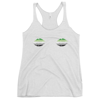 Aro Boob Kisses Women's Racerback Tank