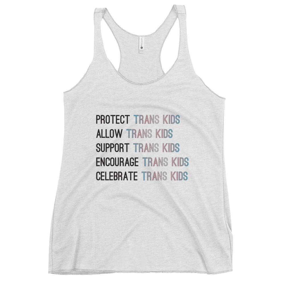 Support Trans Kids Women's Racerback Tank