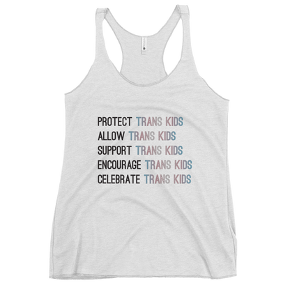 Support Trans Kids Women's Racerback Tank