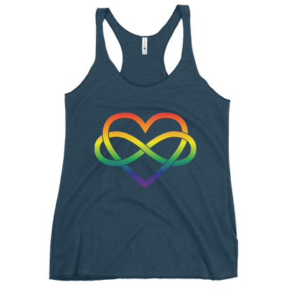 Polyamory Infinity Heart - Rainbow Women's Racerback Tank