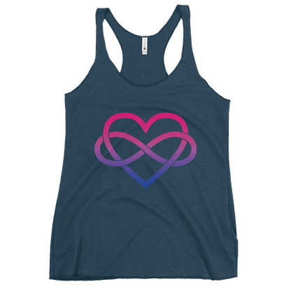 Polyamory Infinity Heart - Bisexual Women's Racerback Tank