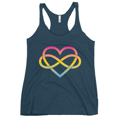 Polyamory Infinity Heart - Pansexual Women's Racerback Tank