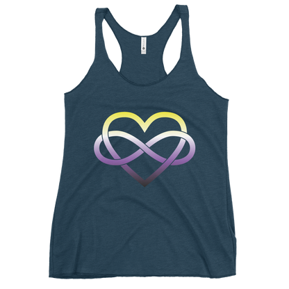 Polyamory Infinity Heart - Non-binary Women's Racerback Tank