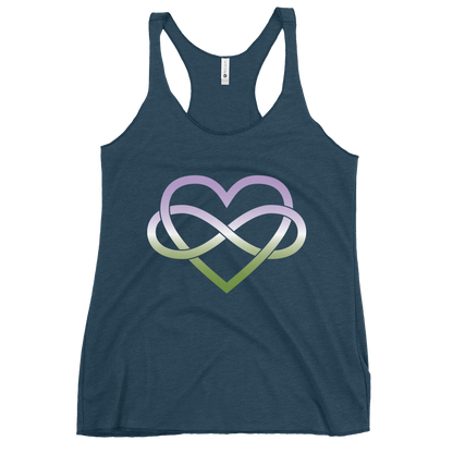 Polyamory Infinity Heart - Genderqueer Women's Racerback Tank