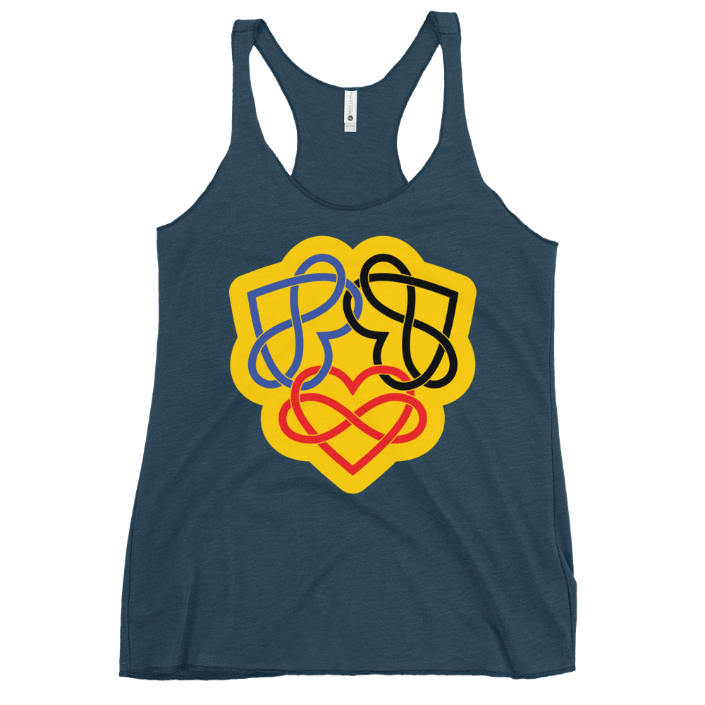 Poly Infinity Hearts Interlocked Women's Racerback Tank