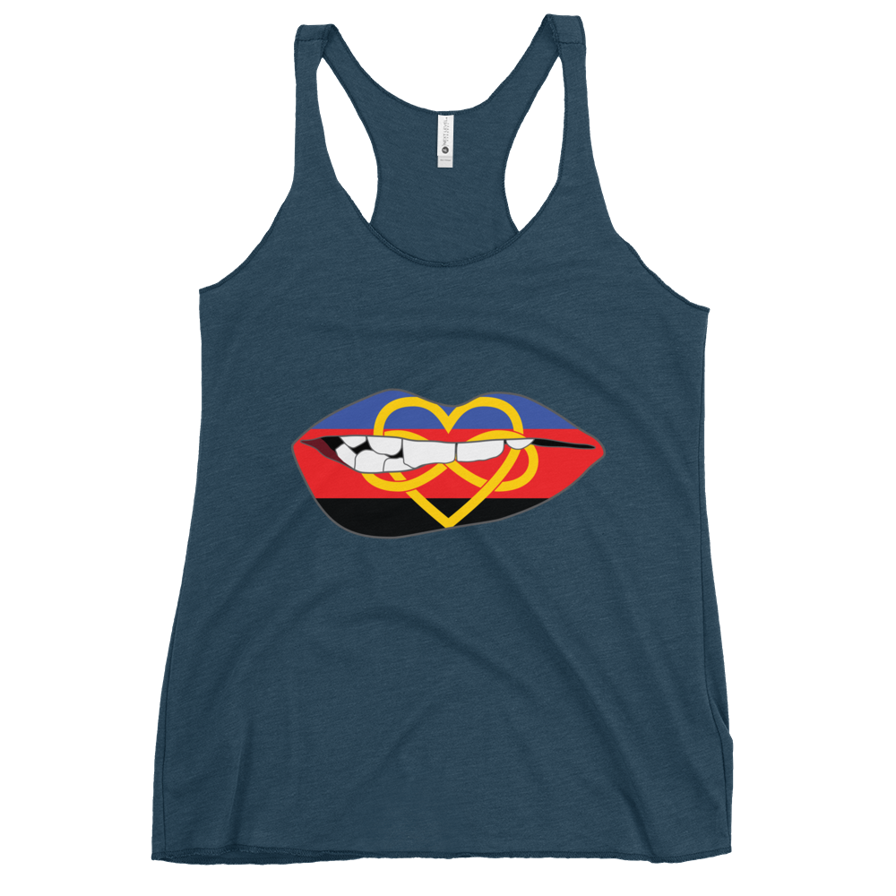 Biting Lips - Polyamory Flag Women's Racerback Tank