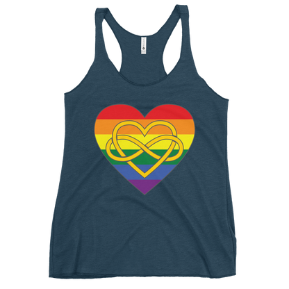 Polyamory Infinity Heart Rainbow Pride Women's Racerback Tank