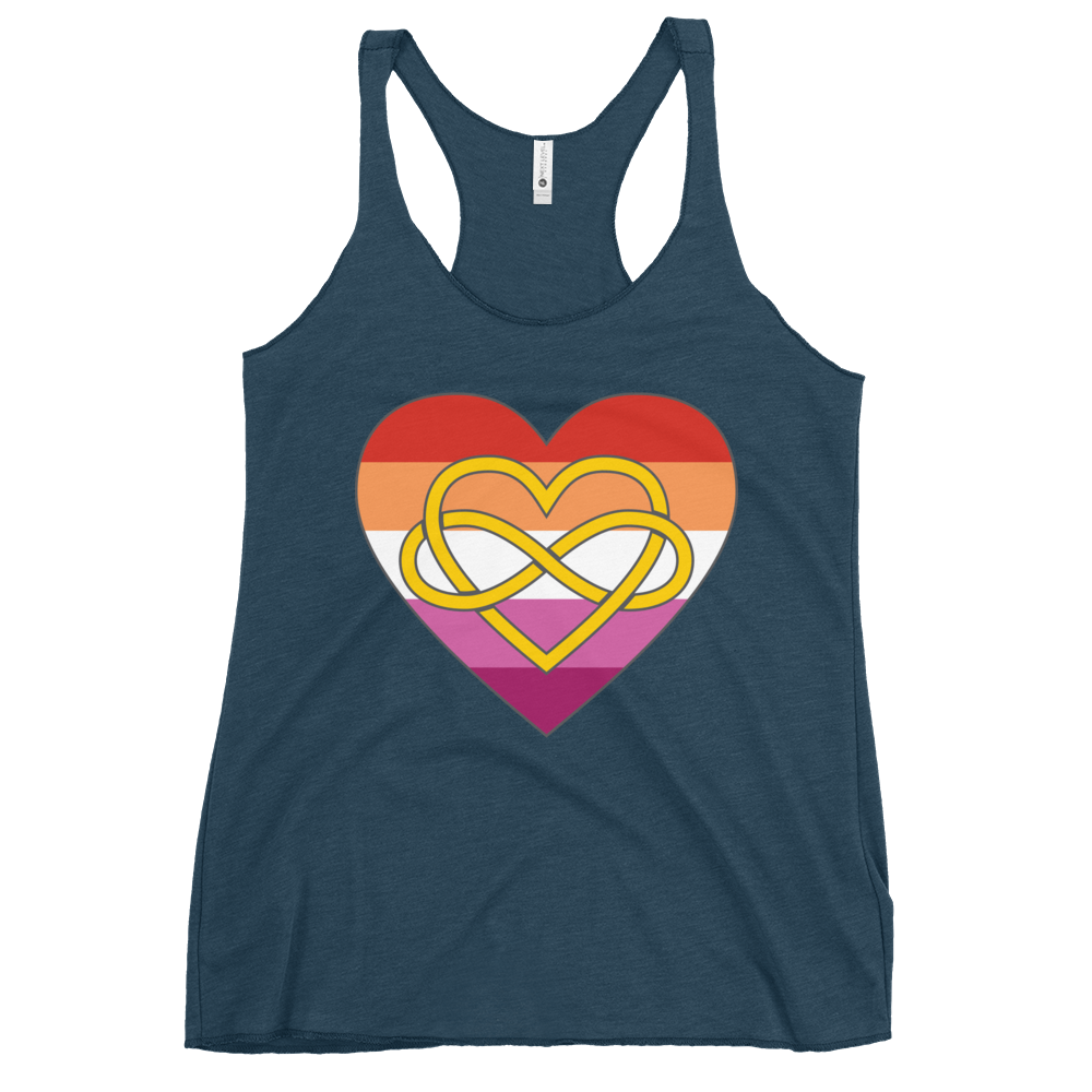 Polyamory Infinity Heart Lesbian Pride Women's Racerback Tank