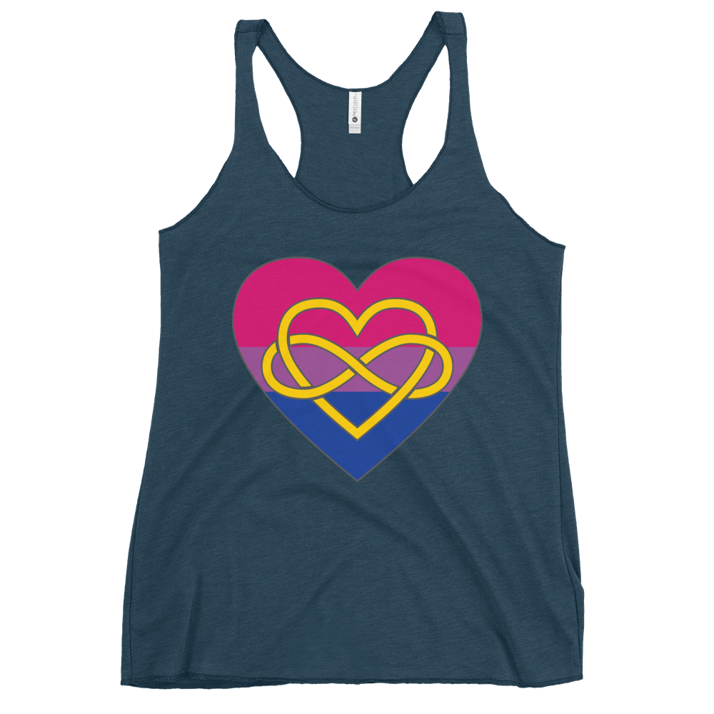 Polyamory Infinity Heart Bisexual Pride Women's Racerback Tank