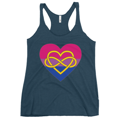 Polyamory Infinity Heart Bisexual Pride Women's Racerback Tank