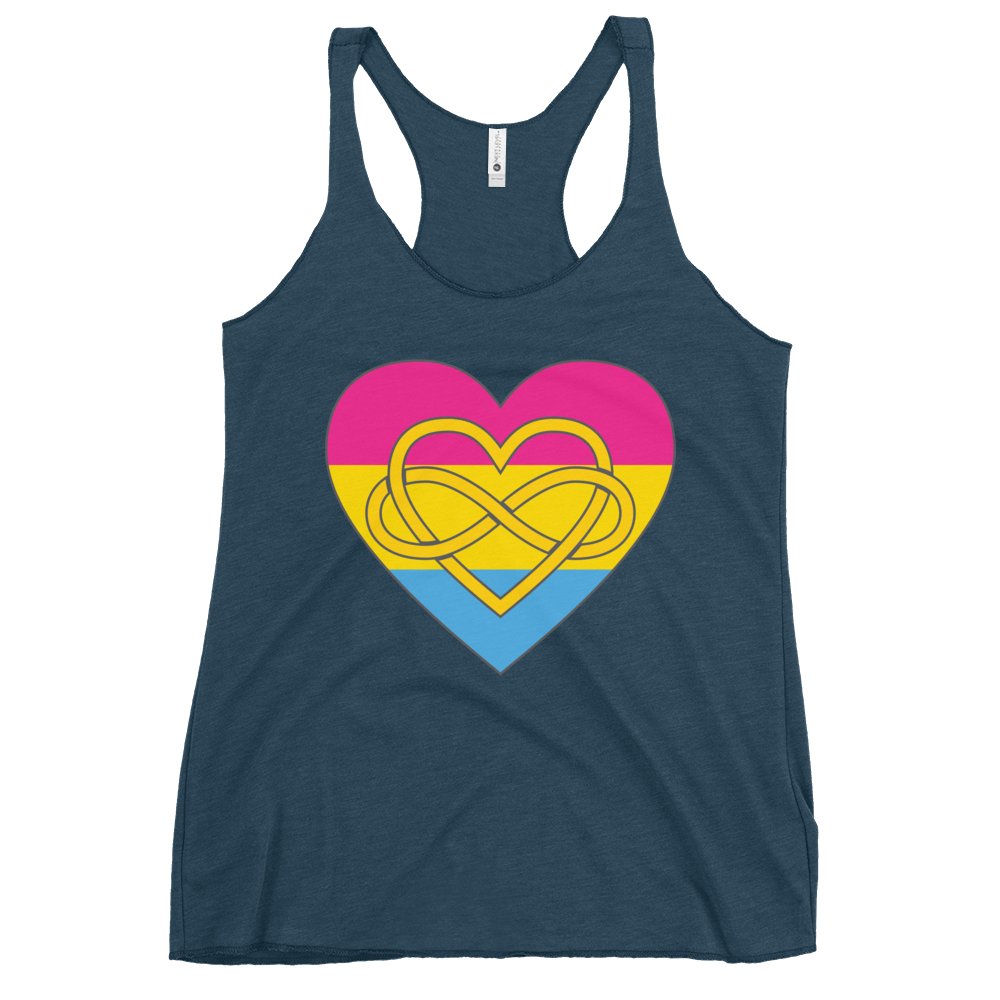 Polyamory Infinity Heart Pansexual Pride Women's Racerback Tank