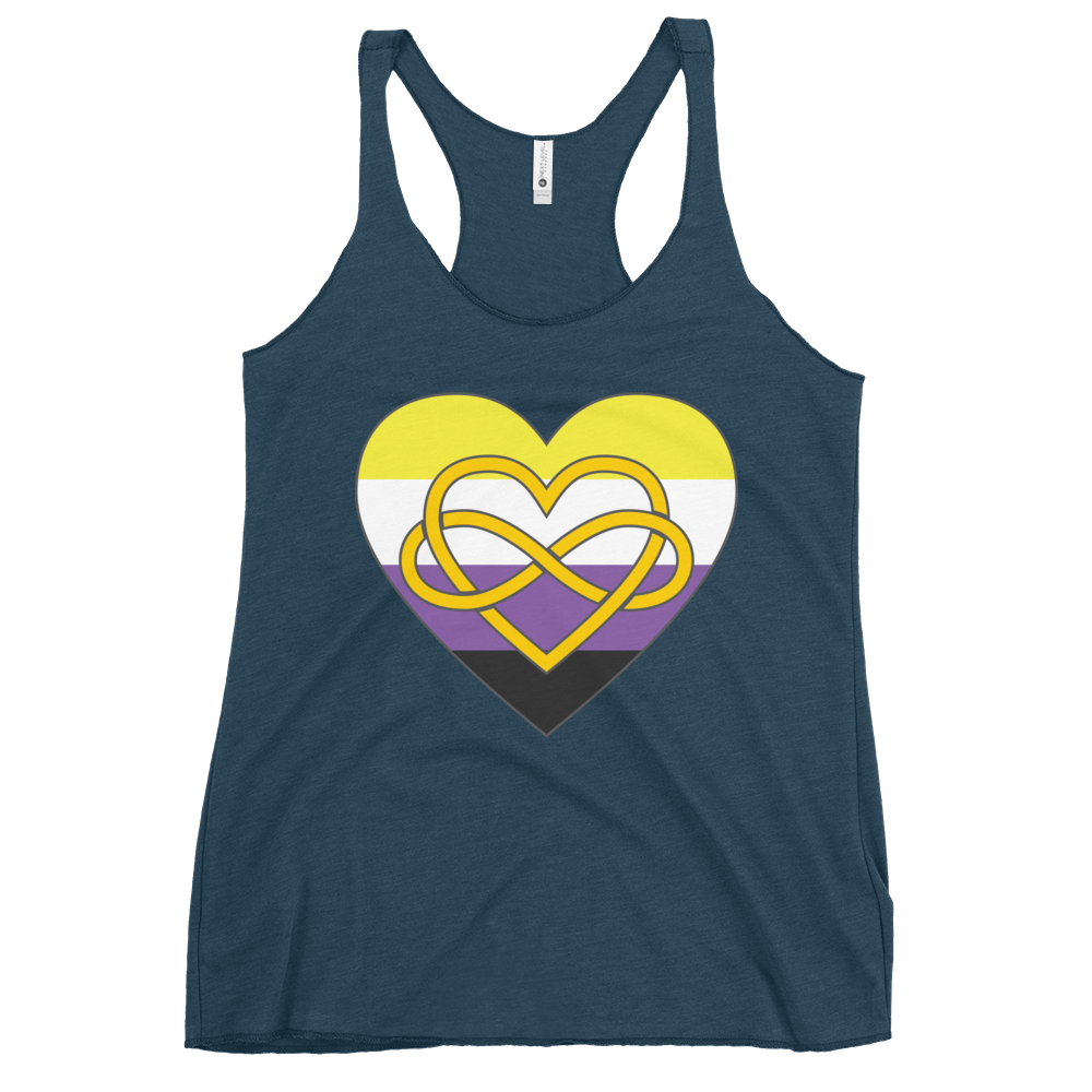 Polyamory Infinity Heart Non-binary Pride Women's Racerback Tank