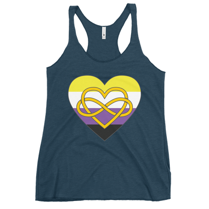 Polyamory Infinity Heart Non-binary Pride Women's Racerback Tank