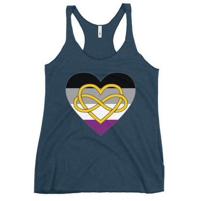 Polyamory Infinity Heart Asexual Pride Women's Racerback Tank