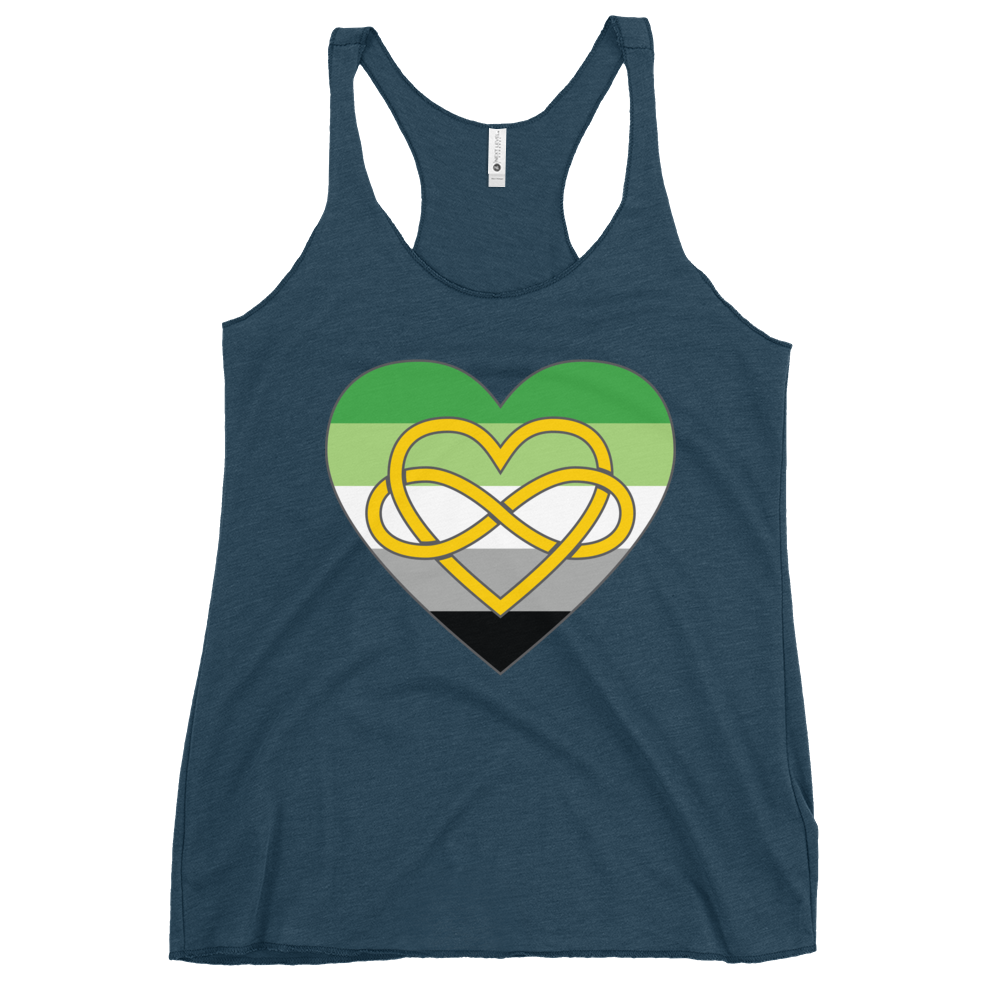 Polyamory Infinity Heart Aromantic Pride Women's Racerback Tank