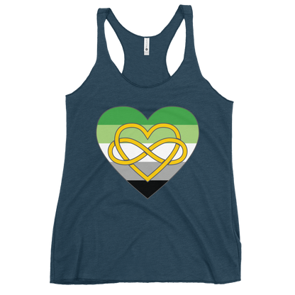 Polyamory Infinity Heart Aromantic Pride Women's Racerback Tank