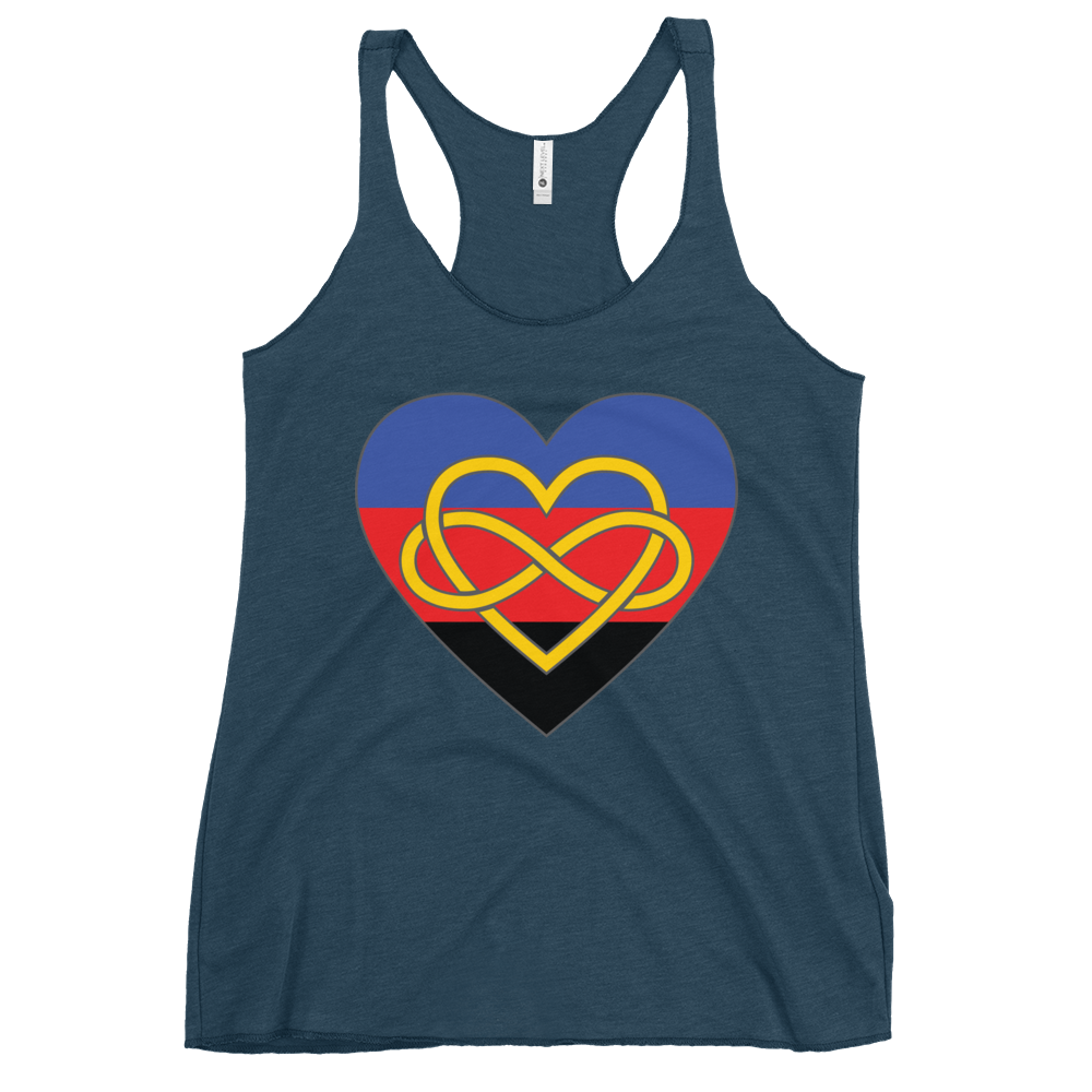 Polyamory Infinity Heart Pride Women's Racerback Tank