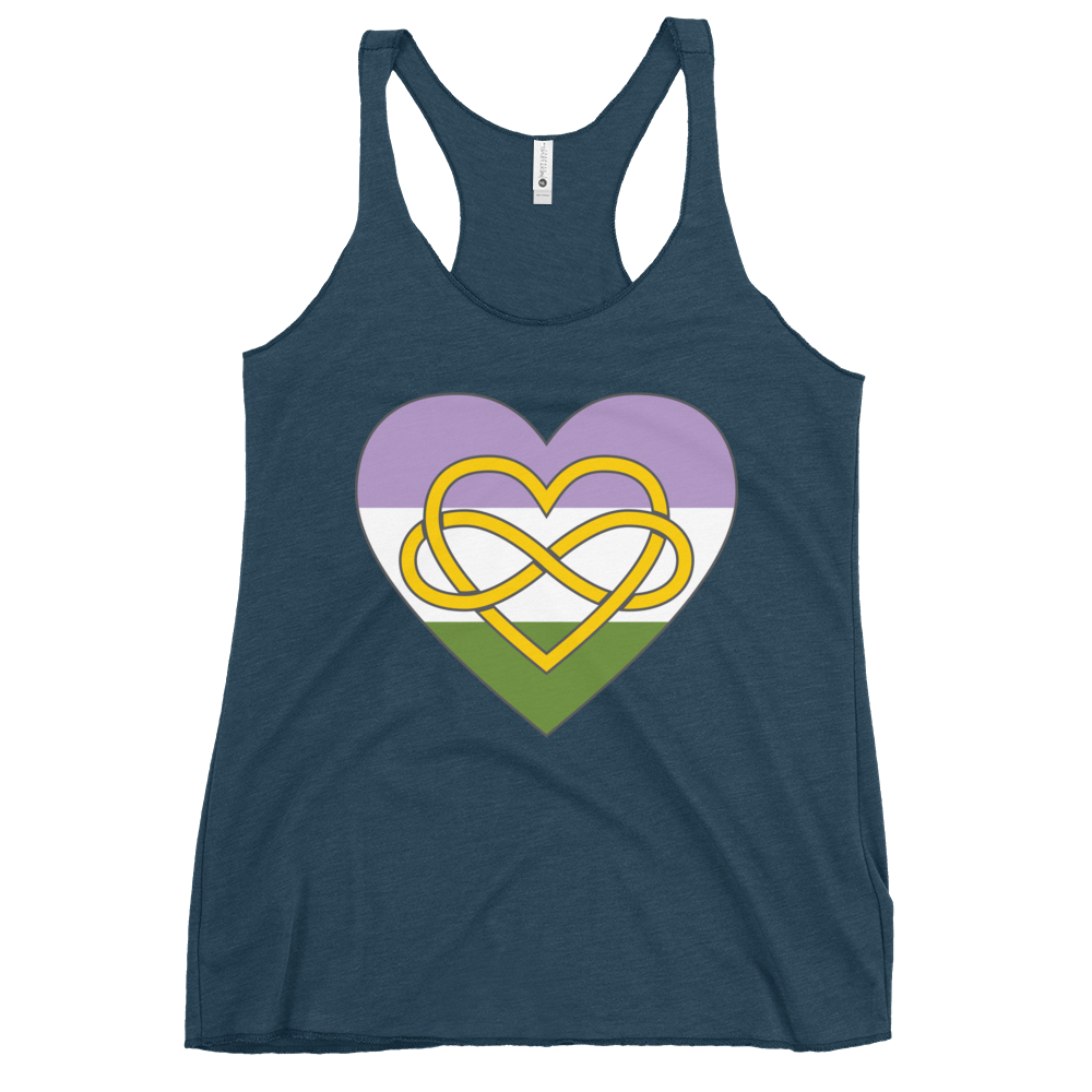 Polyamory Infinity Heart Genderqueer Pride Women's Racerback Tank