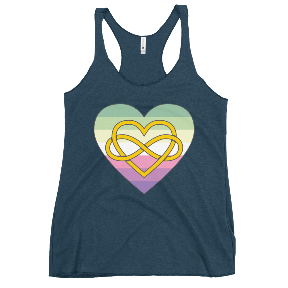 Polyamory Infinity Heart Genderfae Pride Women's Racerback Tank