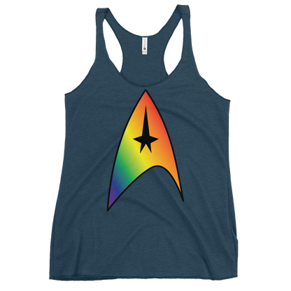 Starfleet Insignia - Rainbow Pride Women's Racerback Tank