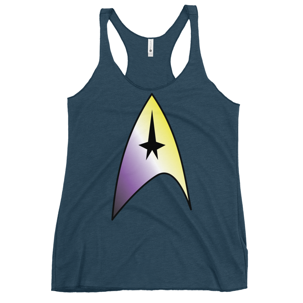 Starfleet Insignia - Non-binary Pride Women's Racerback Tank