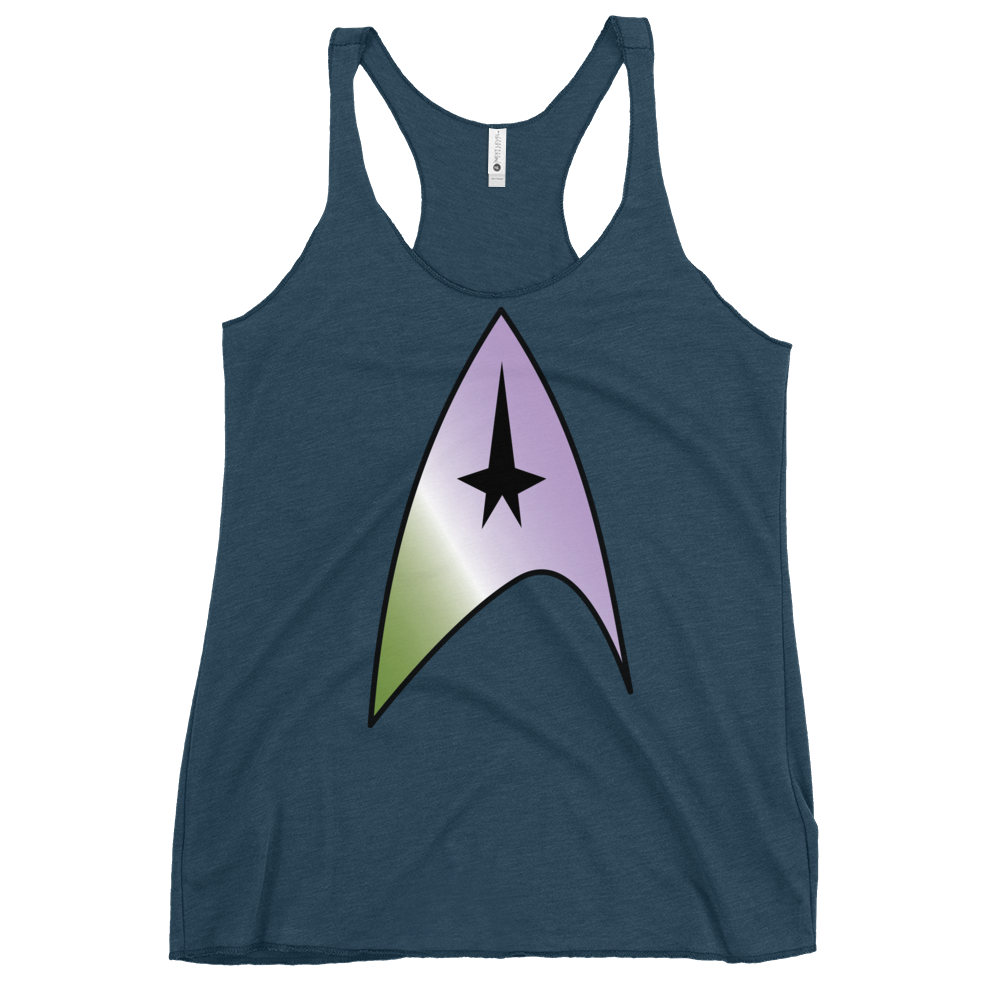 Starfleet Insignia - Genderqueer Pride Women's Racerback Tank