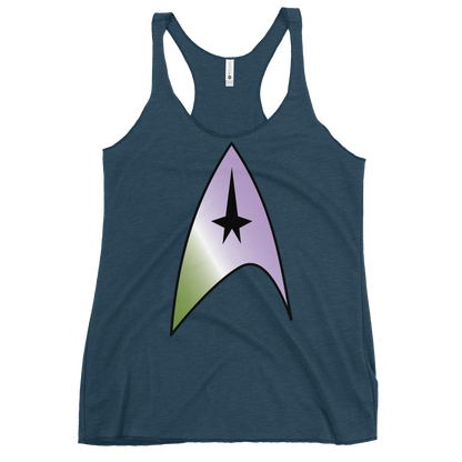 Starfleet Insignia - Genderqueer Pride Women's Racerback Tank