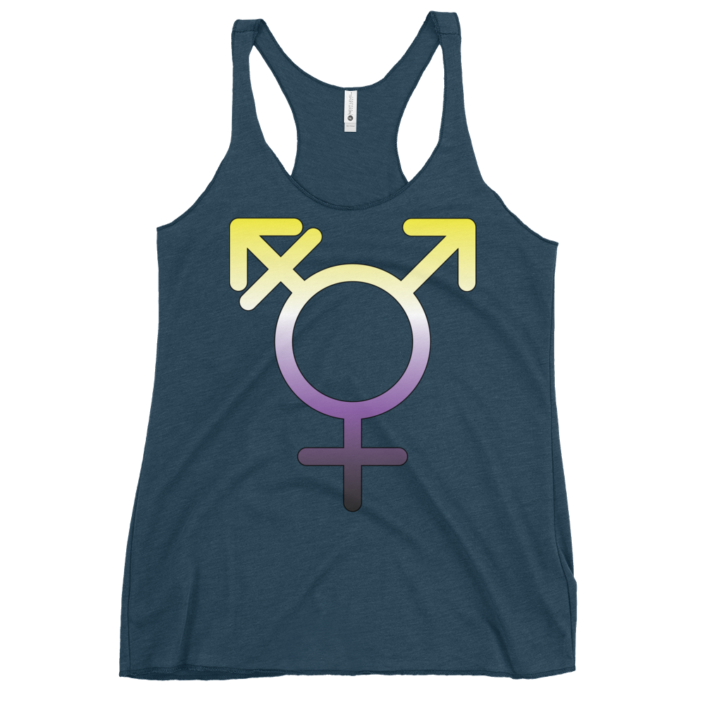 Transgender Symbol - Non-binary Pride Women's Racerback Tank