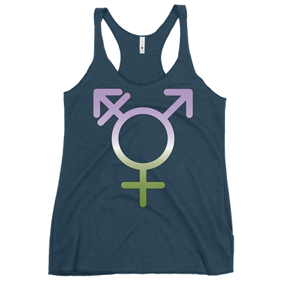 Transgender Symbol - Genderqueer Pride Women's Racerback Tank