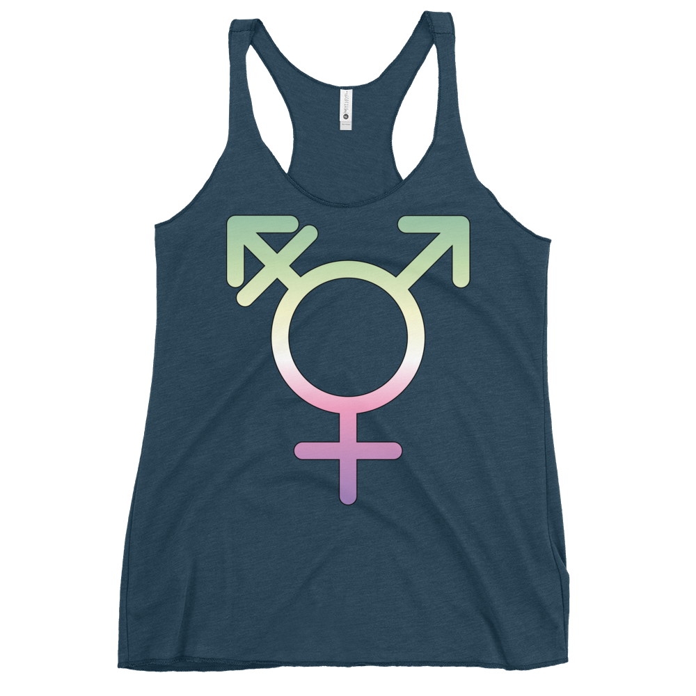 Transgender Symbol - Genderfae Pride Women's Racerback Tank